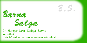 barna salga business card